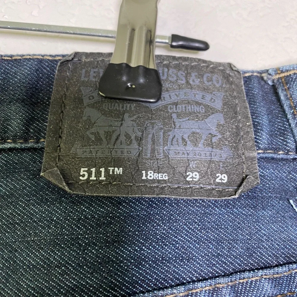 Levi's 511 Slim Fit Jeans Men 29x29 Dark Wash Straight Leg Denim Normcore Casual